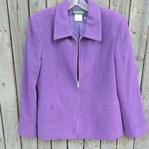 Harve Benard Women's Purple Jacket Wool Blend